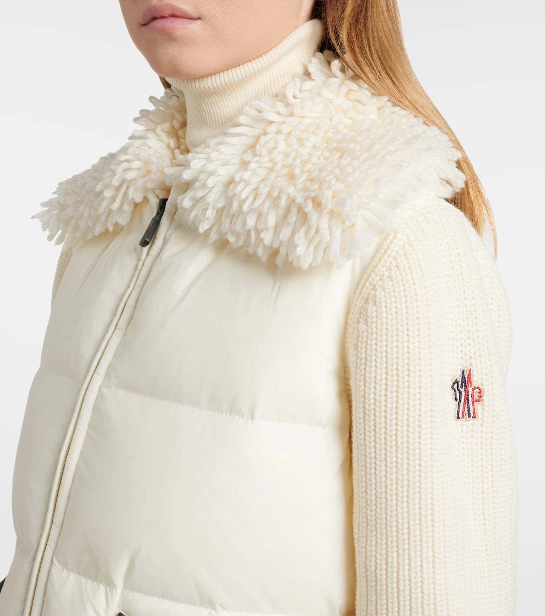 Moncler Grenoble - Down-paneled virgin wool cardigan
