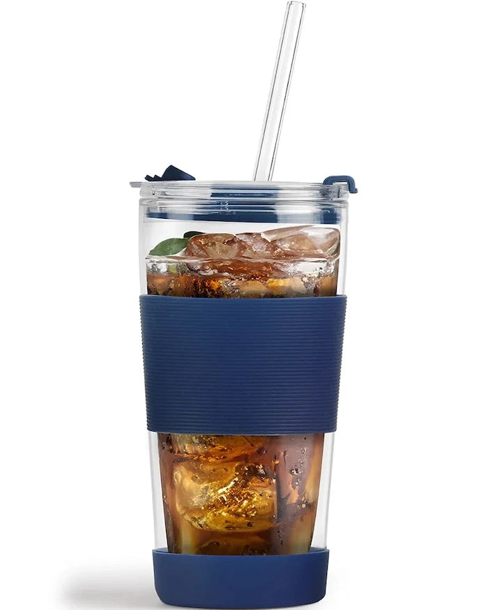 Термочаша със сламка Vialli Design Fuori 600 ml