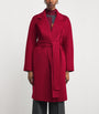 Joseph Red Wool-Cashmere Costa Wrap Coat