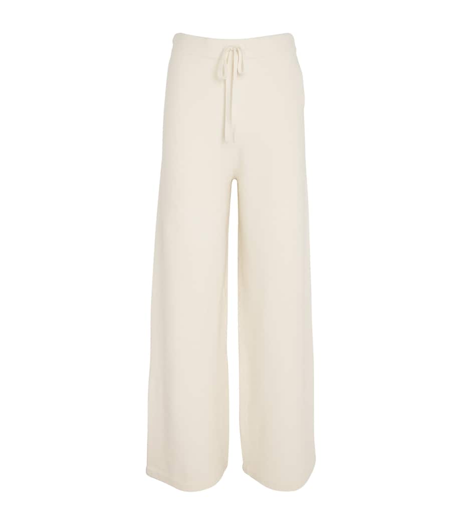 Yves Salomon Beige Wool Wide-Leg Trousers