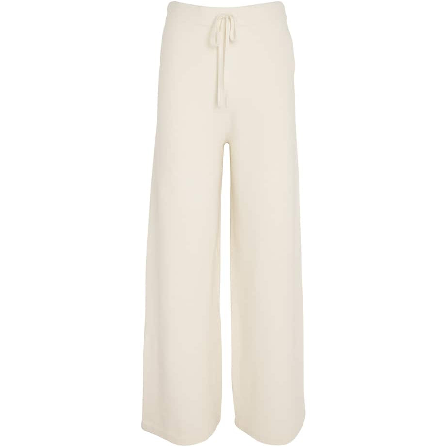 Yves Salomon Beige Wool Wide-Leg Trousers