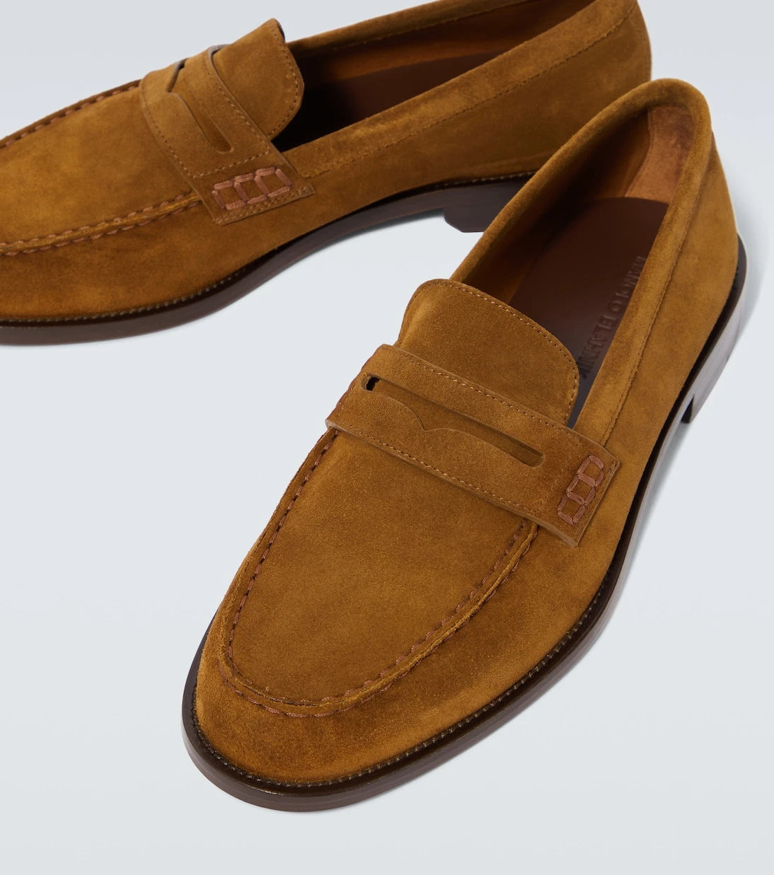 Manolo Blahnik - Perry suede penny loafers