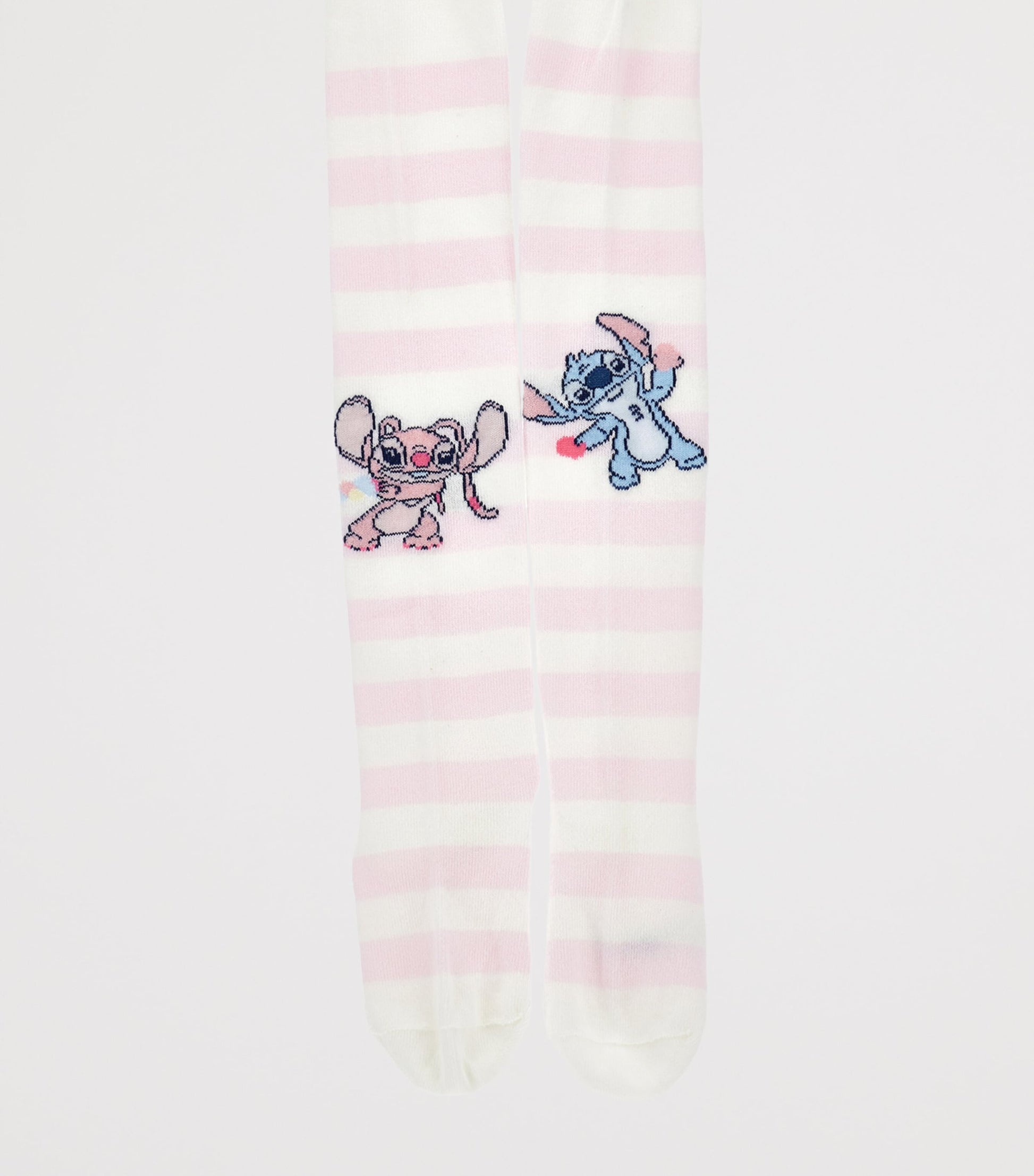 Monnalisa x Disney Cotton-Blend Striped Stitch Tights PANNA+FAIRYTALE