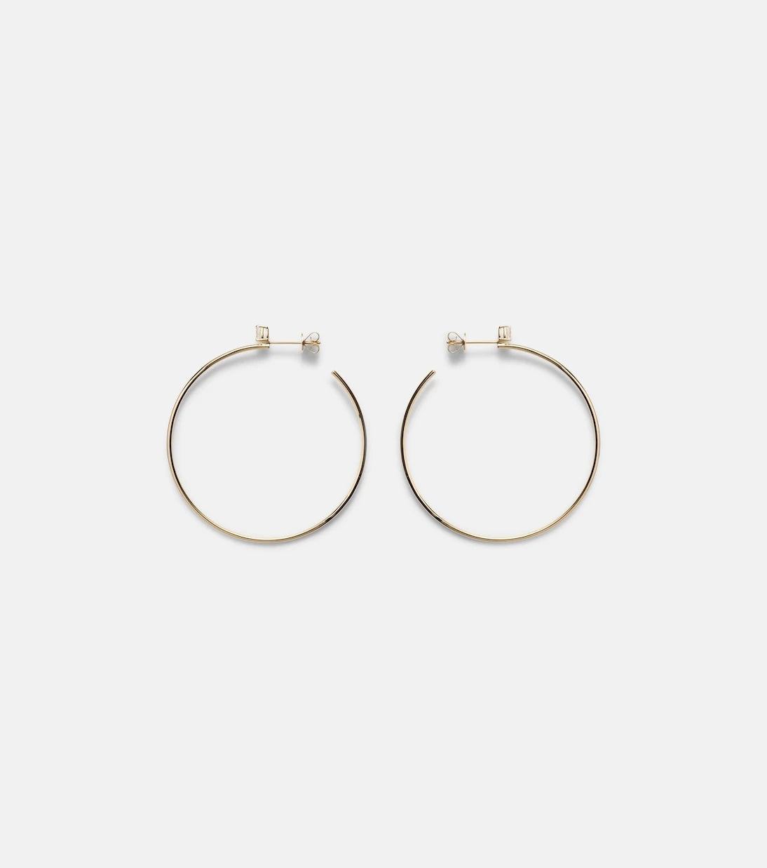 Anita Ko - 18kt gold hoop earrings with diamonds
