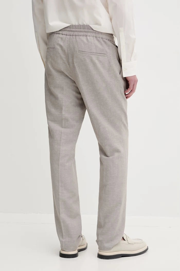 HUGO slim fit erkek pantolon keten karışımlı Getlin251F3