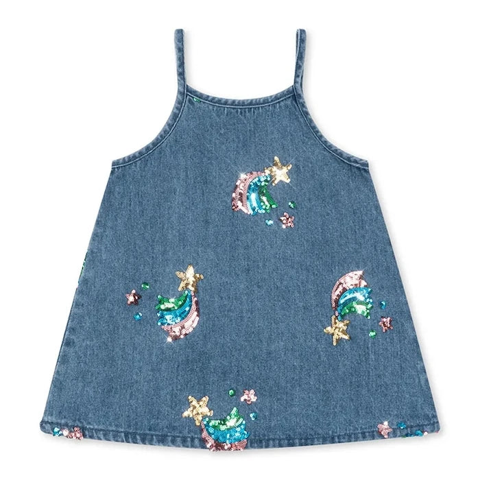 Konges Sløjd Yazlık Denim MAGOT SEQUIN STRAP DRESS GOTS