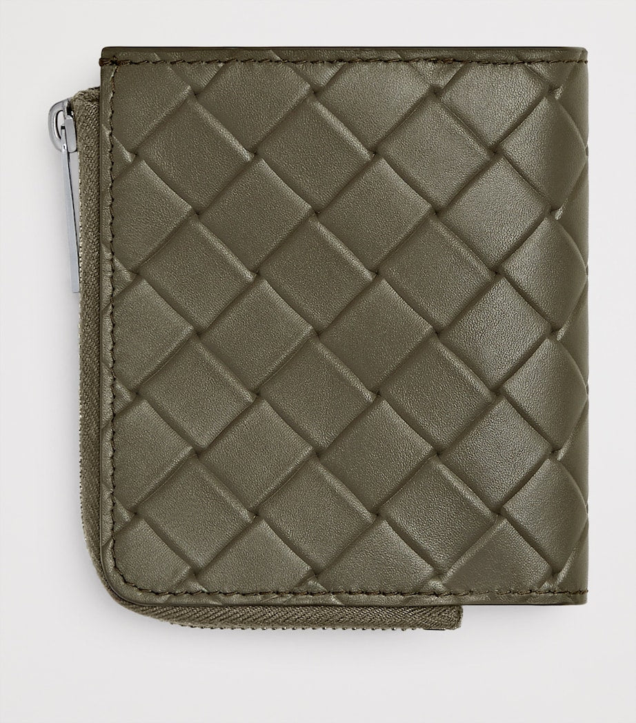 Leather Intrecciato Bifold Wallet