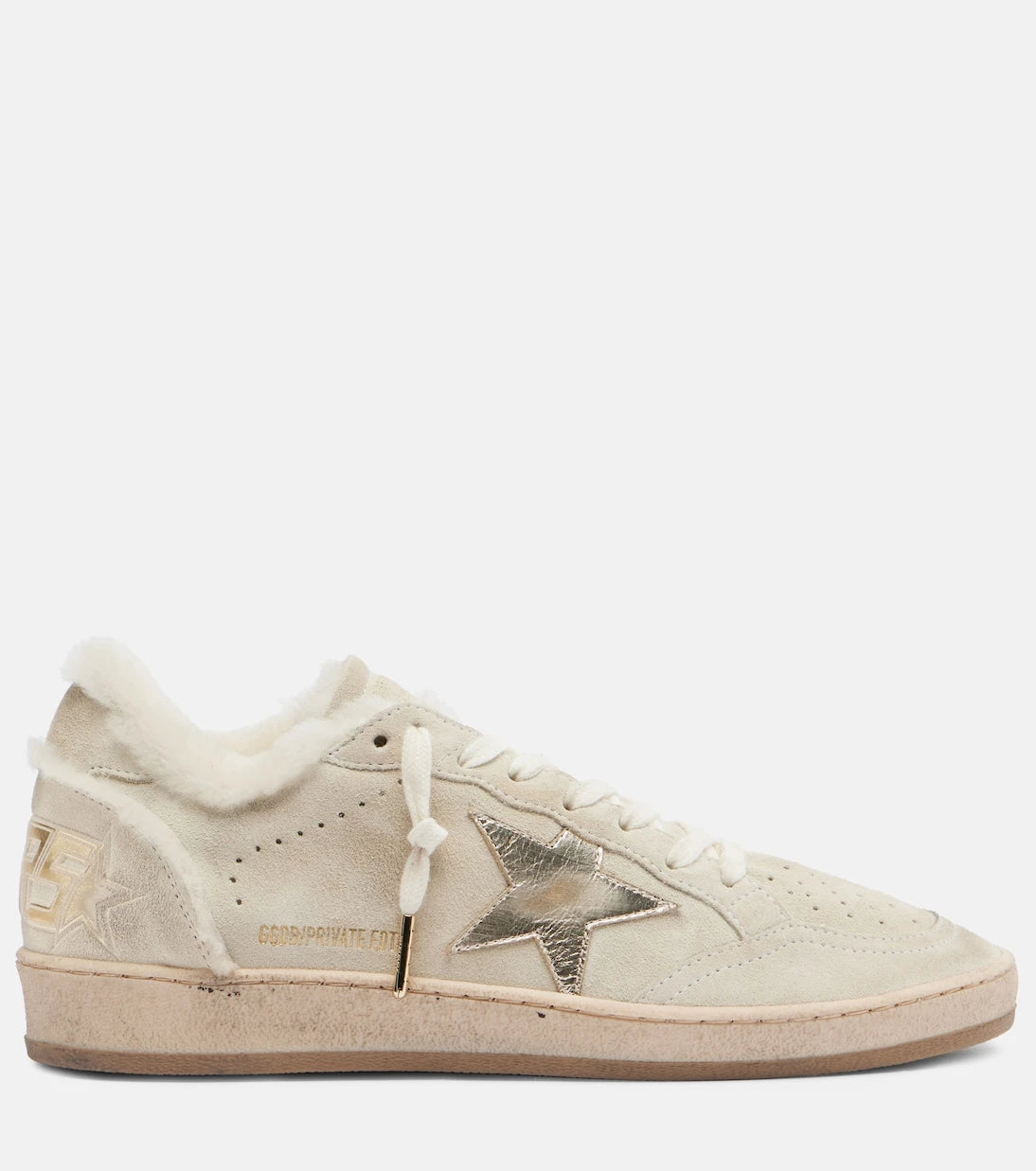 Golden Goose - Ball Star shearling-lined suede sneakers