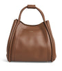 Max Mara Brown Small Leather Marine Top-Handle Bag