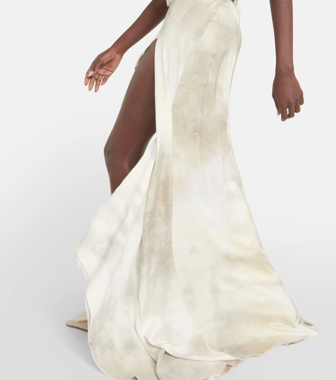 Coperni - Floral-appliqué asymmetric gown