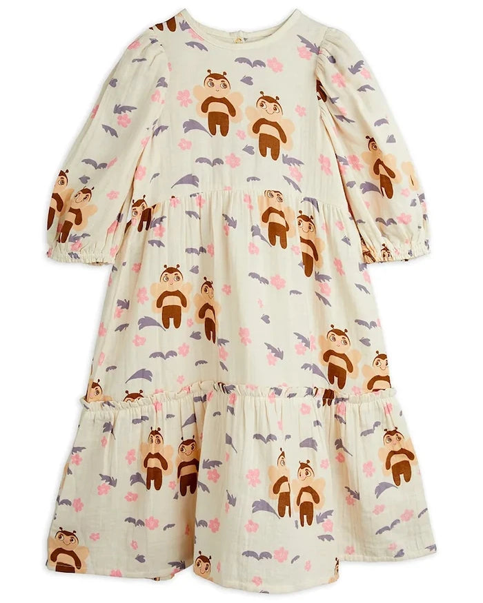 Mini Rodini Muslin bee Çocuk Pamuklu Elbise