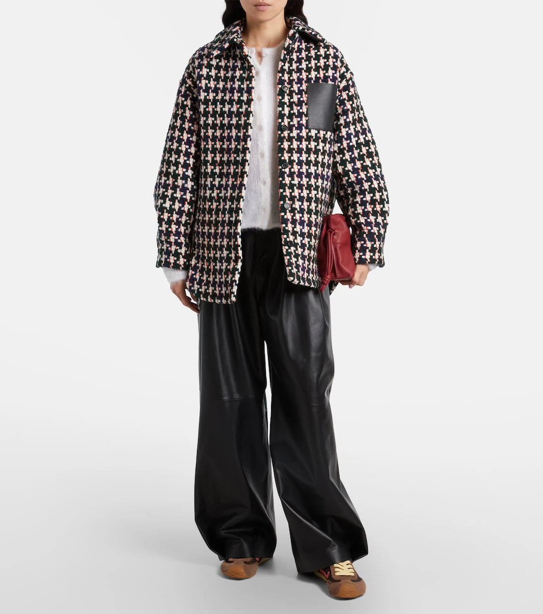 Loewe - Leather-trimmed overshirt