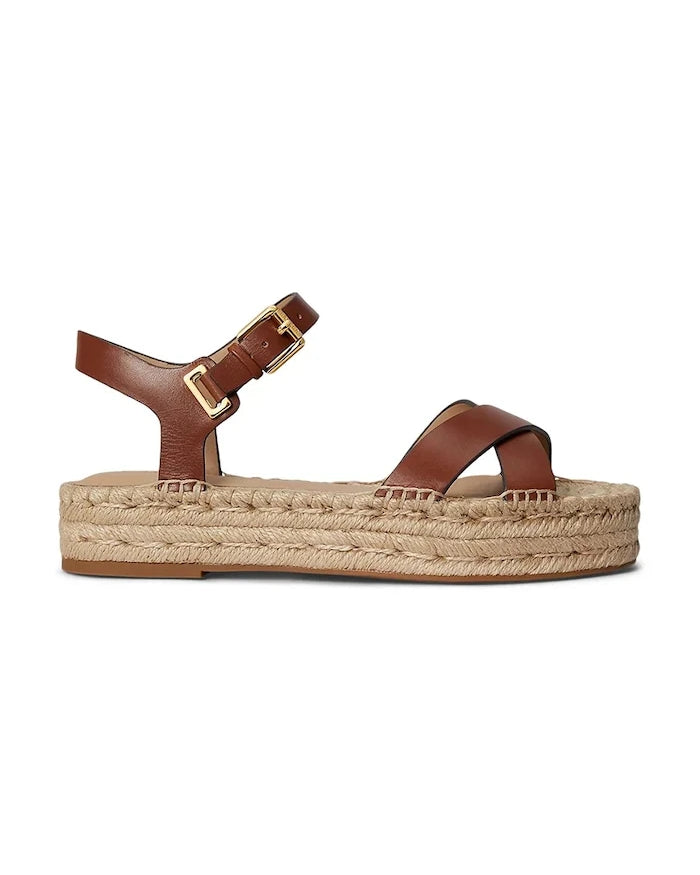 Lauren Ralph Lauren Kadın Deri Platform Sandalet Emeryn