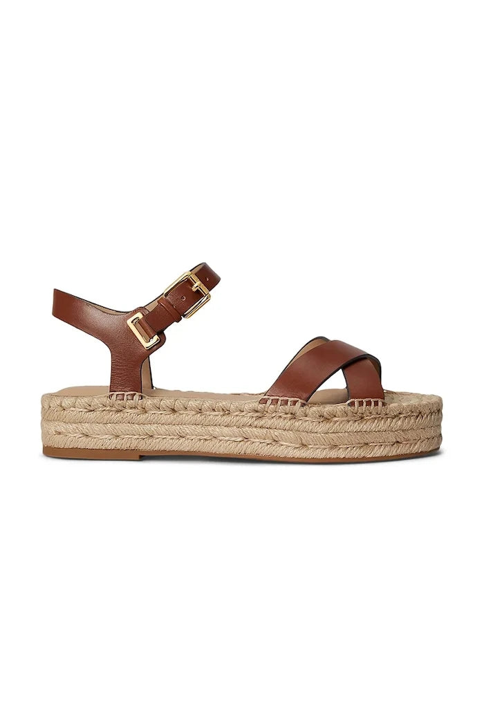 Lauren Ralph Lauren Kadın Deri Platform Sandalet Emeryn