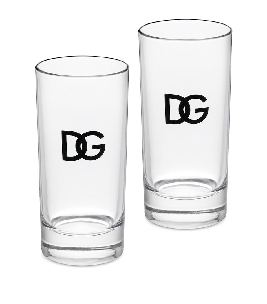 Dolce & Gabbana Casa Set of 2 DG Millennials Logo Glasses