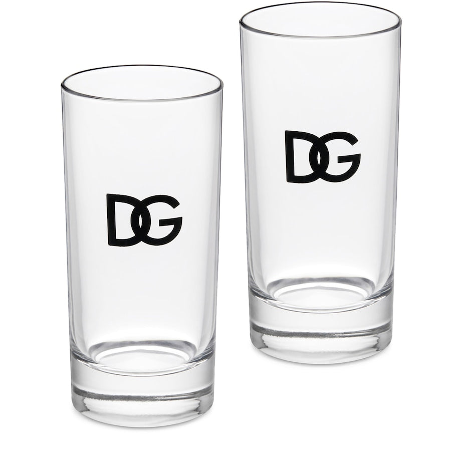 Dolce & Gabbana Casa Set of 2 DG Millennials Logo Glasses
