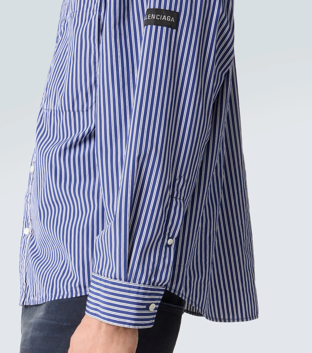 Balenciaga - Striped cotton-blend poplin shirt