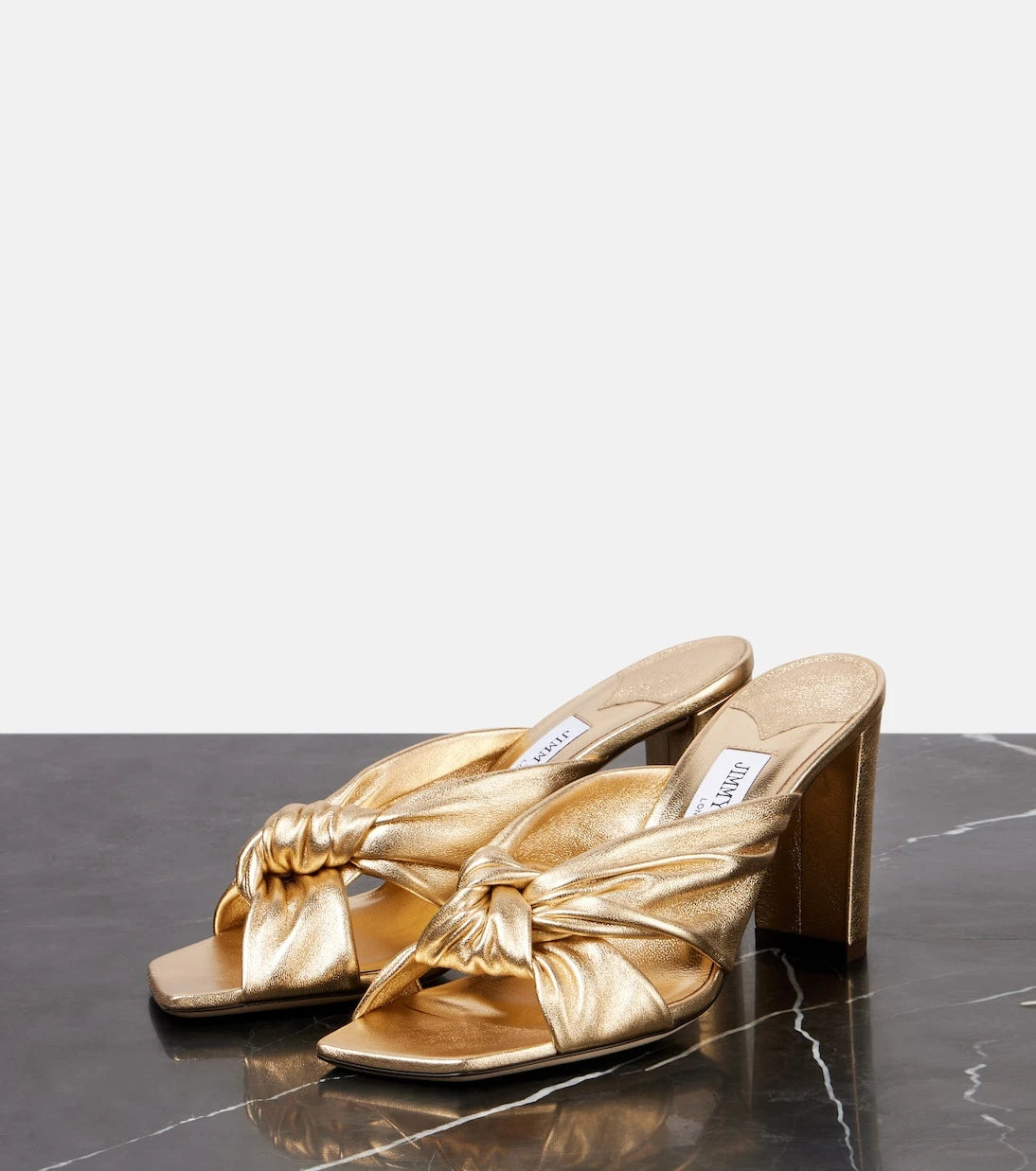 Jimmy Choo - Avenue 85 metallic leather sandals