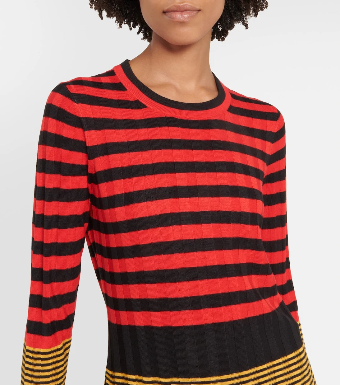 Proenza Schouler - White Label Slinky stripe long sleeve sweater