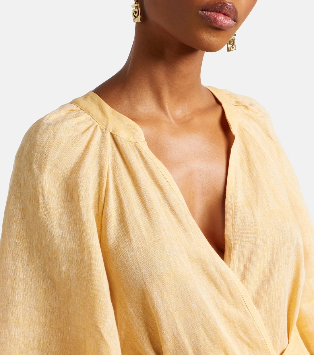 Eres - Audacieuse belted linen midi dress