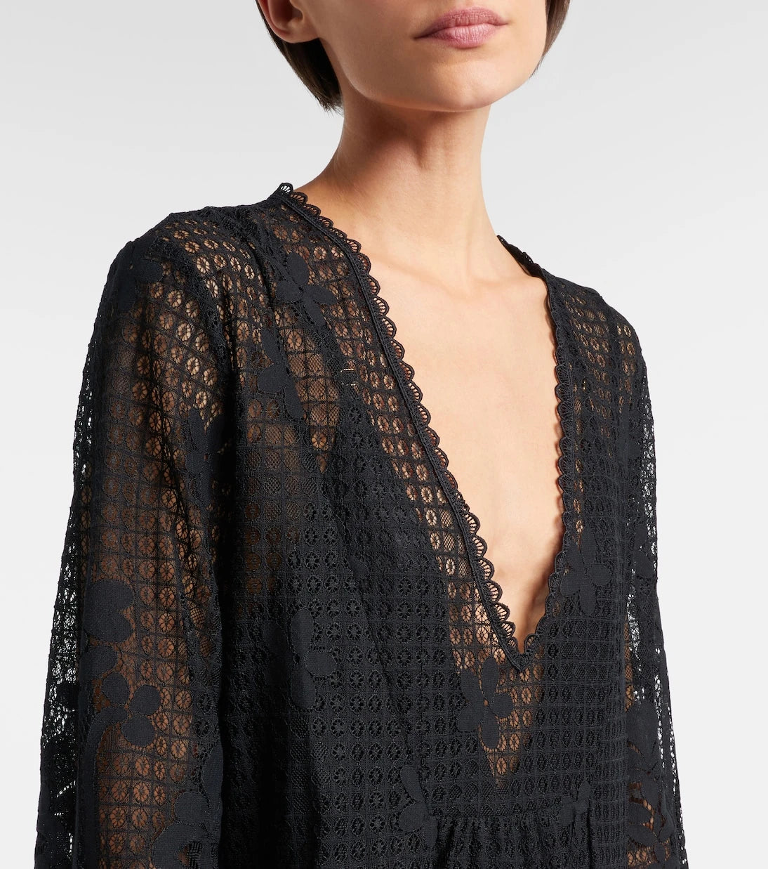 Melissa Odabash - Elizabeth cotton-blend lace minidress