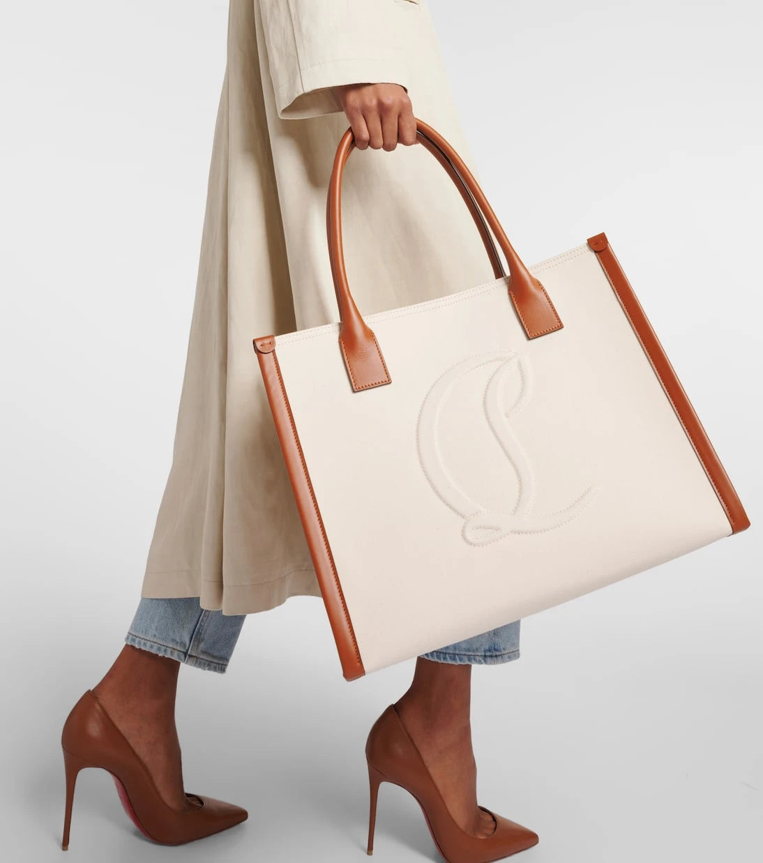 Christian Louboutin - By My Side E/W Large canvas tote bag