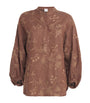Eleventy Beige x Harrods Linen Floral-Embroidered Blouse