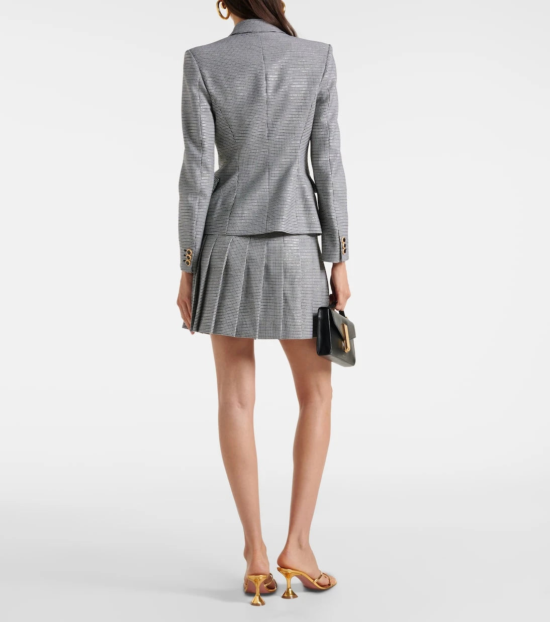 Alessandra Rich - Houndstooth wool-blend jacket