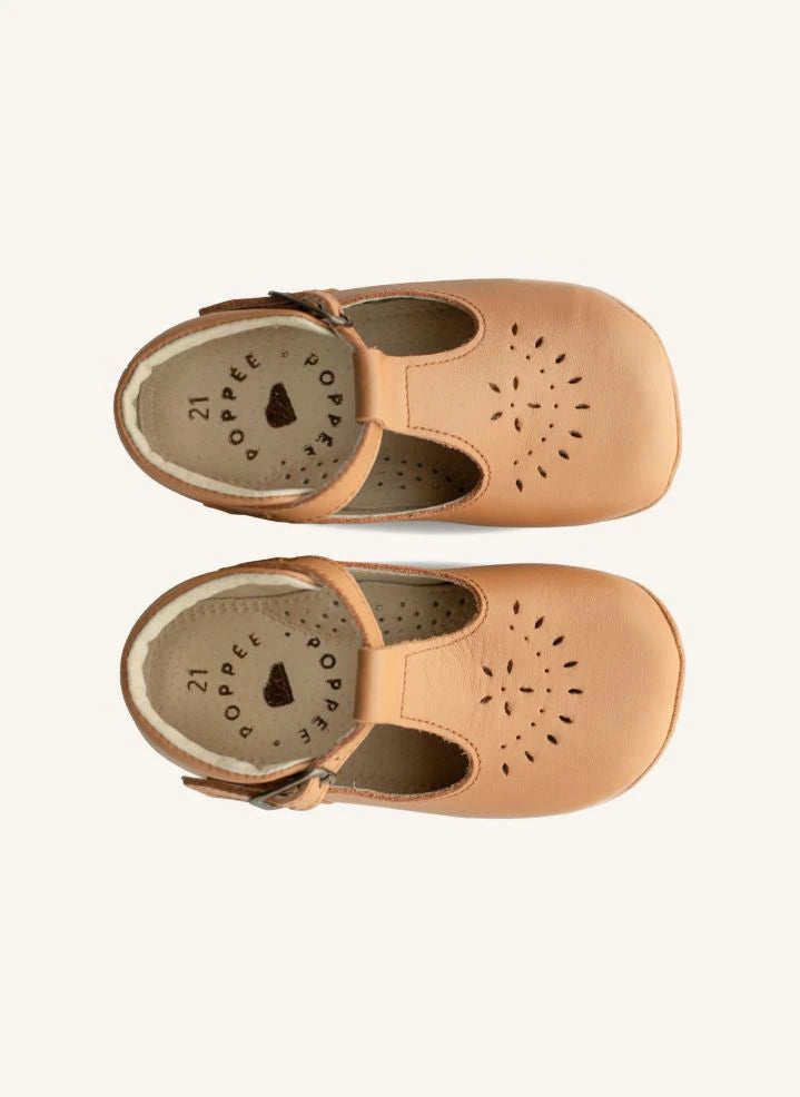 Poppée - Minimilton T-Bar Booties | Cognac