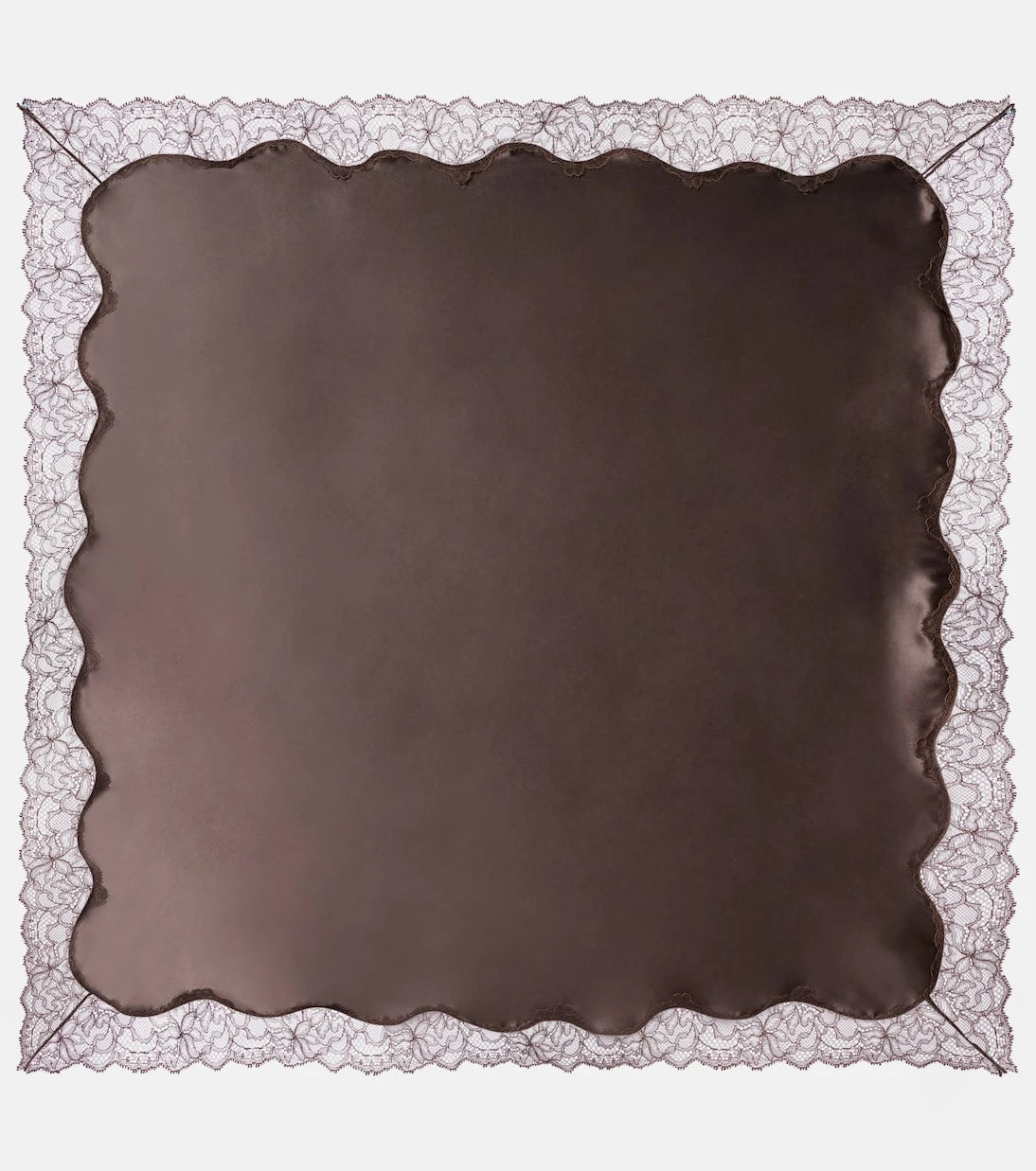 Magda Butrym - Lace-trimmed silk satin scarf