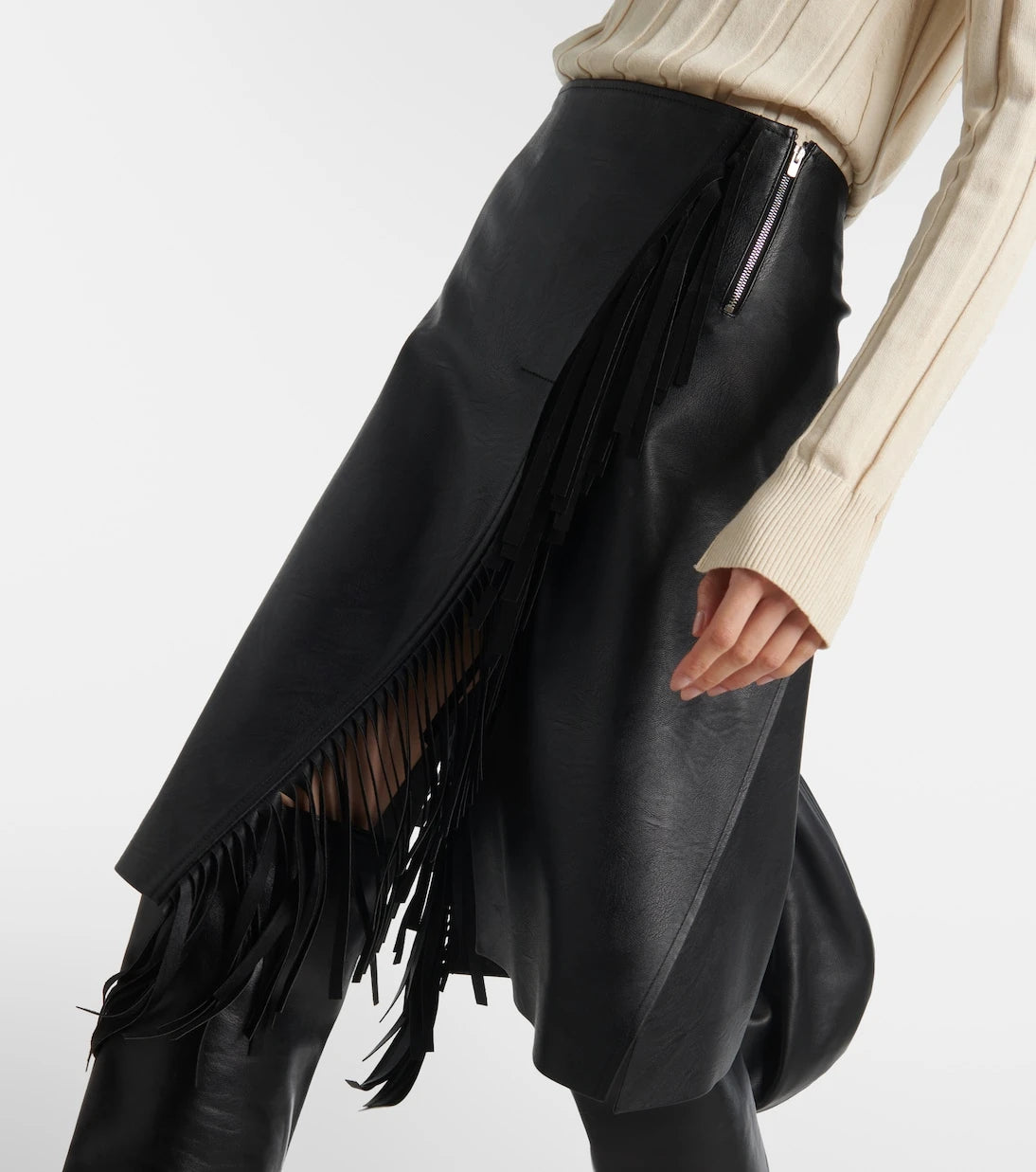 Stella McCartney - Alter mat faux leather midi skirt