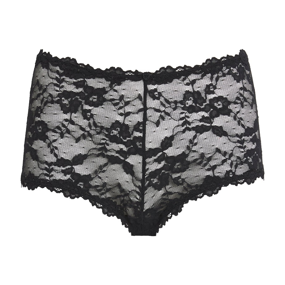 Stretch-Lace Boyshorts SOOT