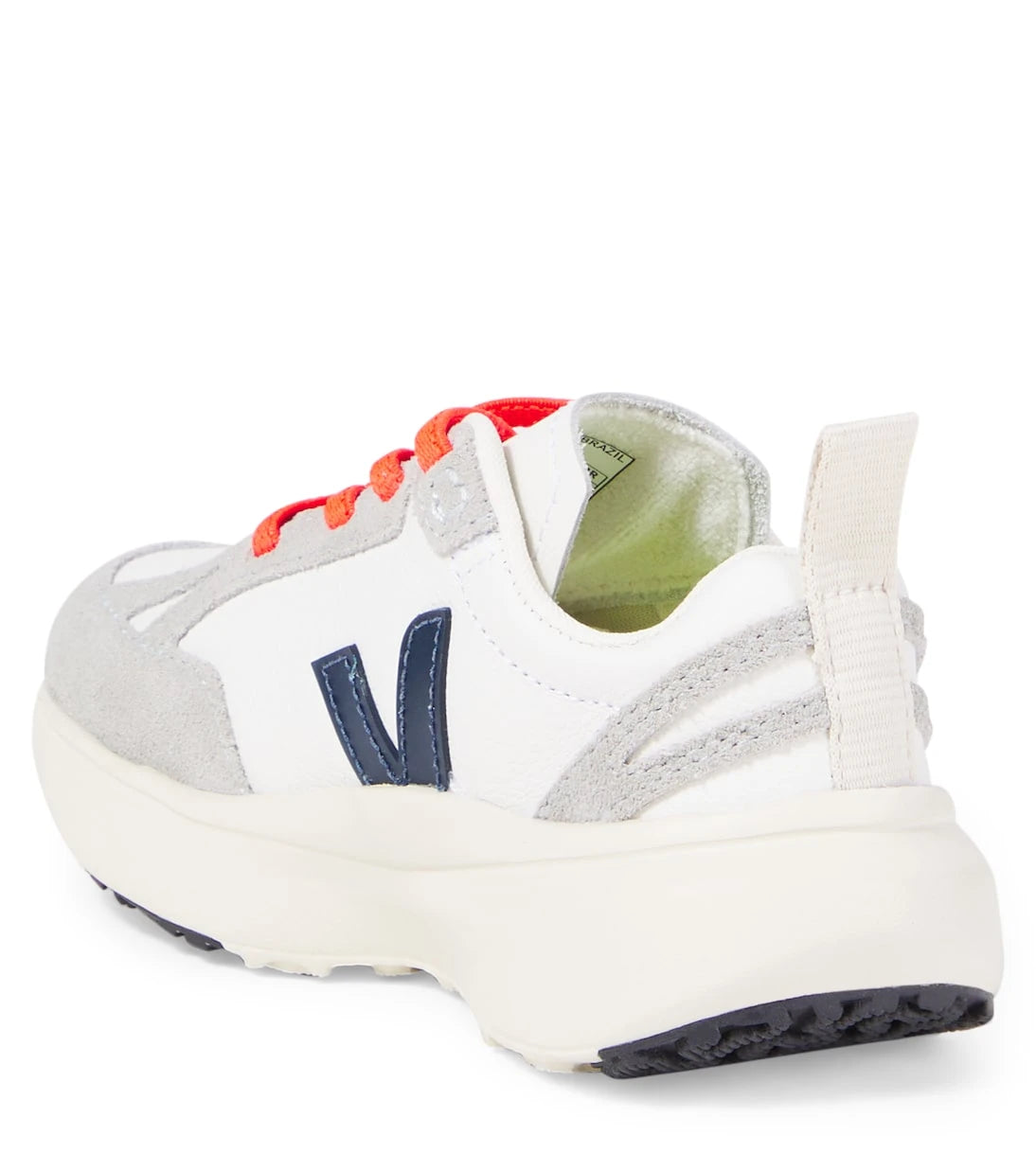 Veja Kids - Canary suede-trimmed leather sneakers