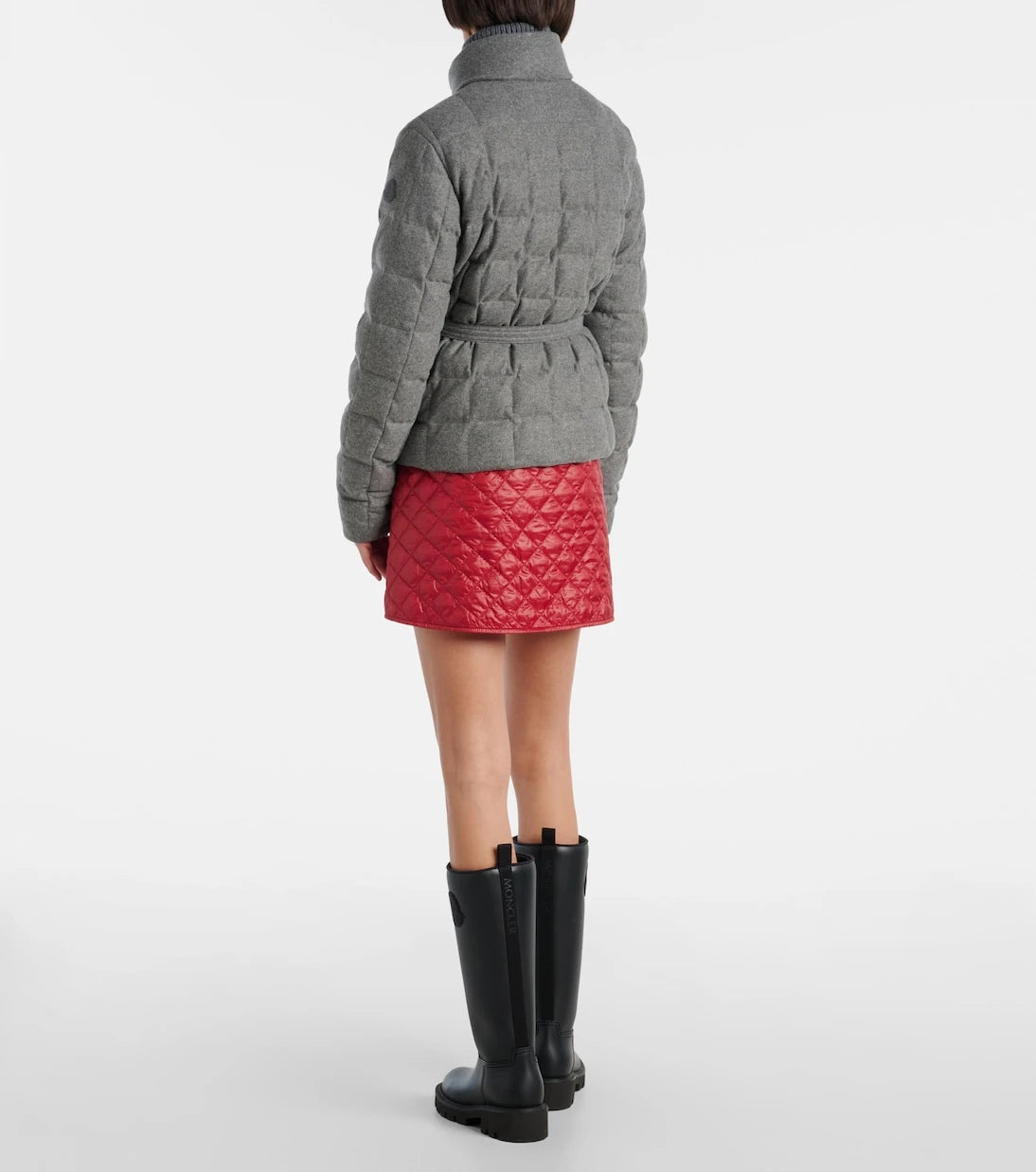 Moncler - Belted quilted down jacket
