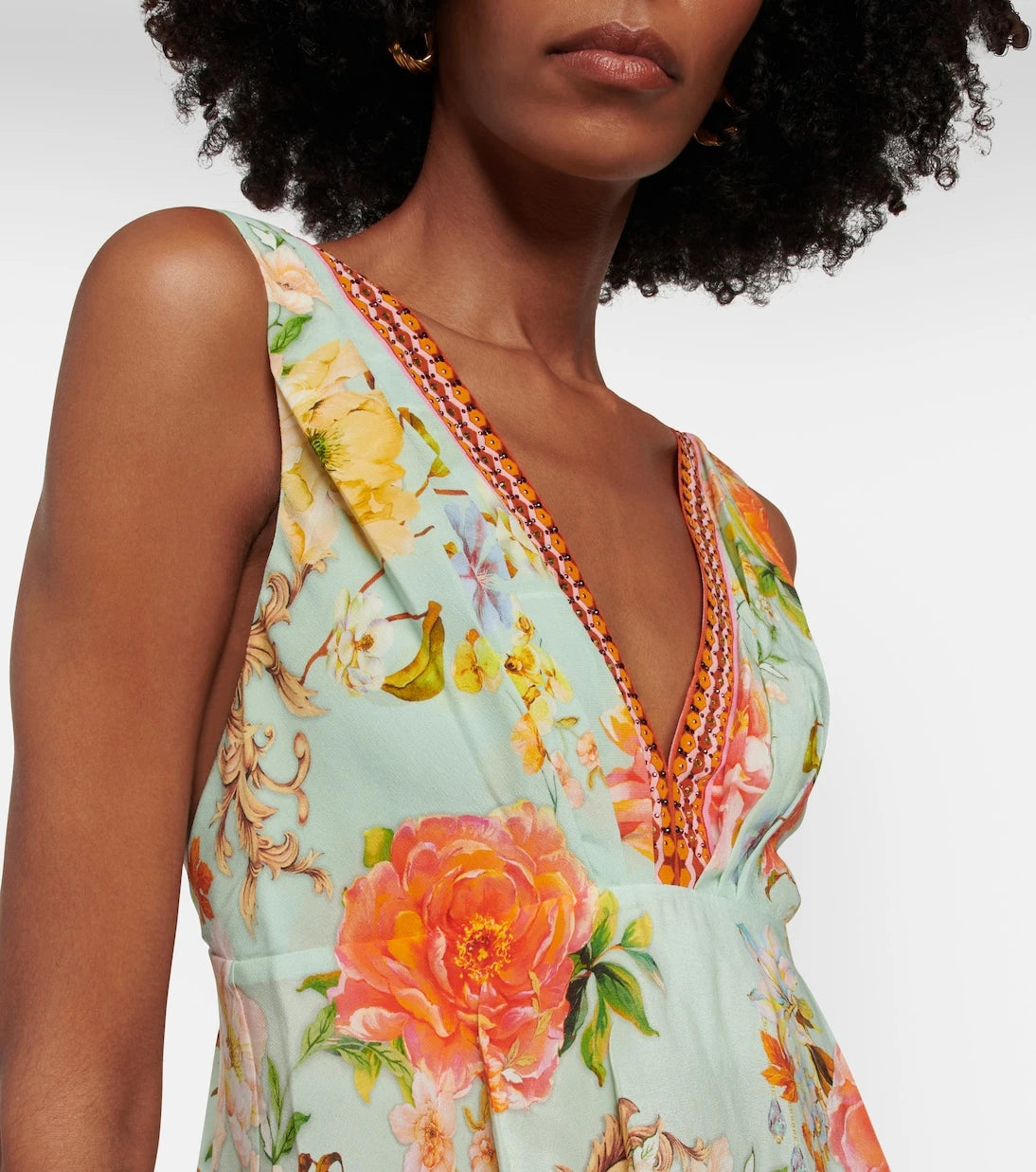 Camilla - Embellished silk minidress