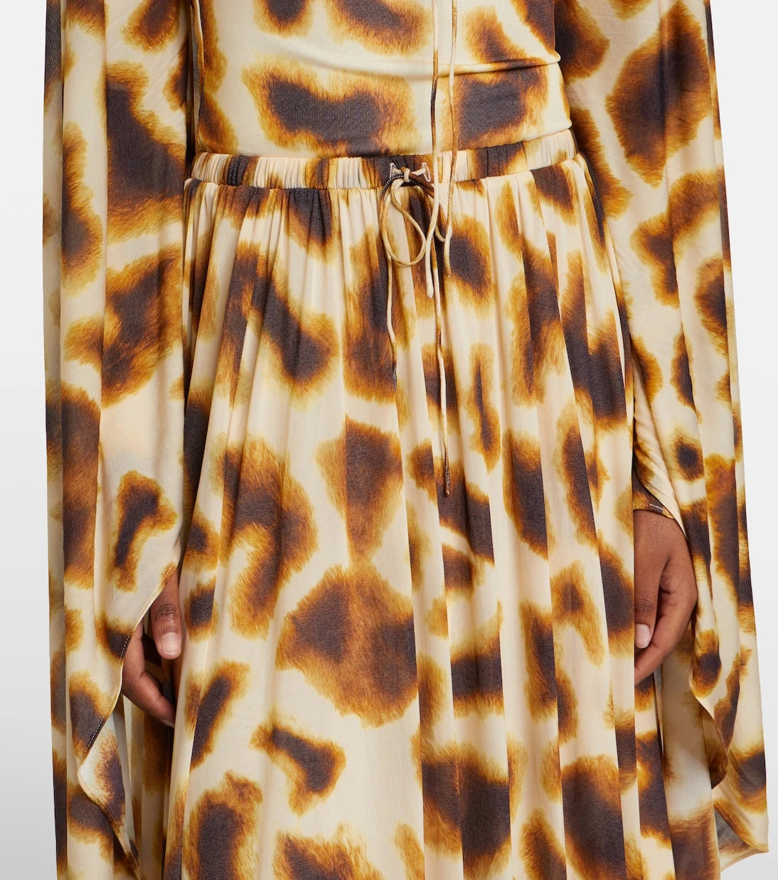 Christopher Esber - Printed draped caped gown