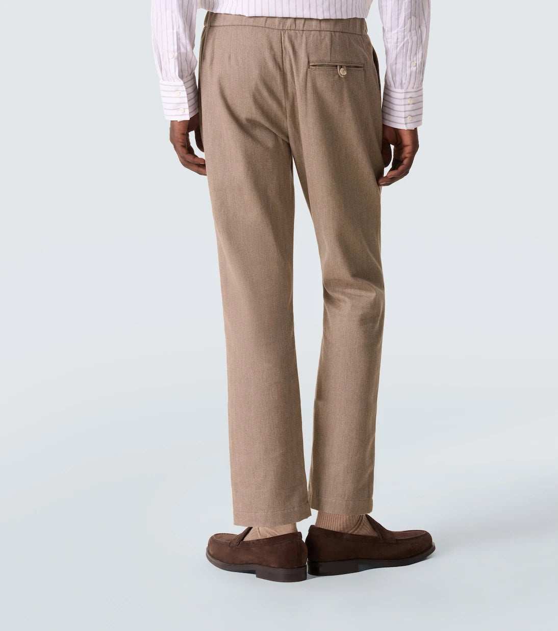 Frescobol Carioca - Oscar herringbone cotton-blend straight pants