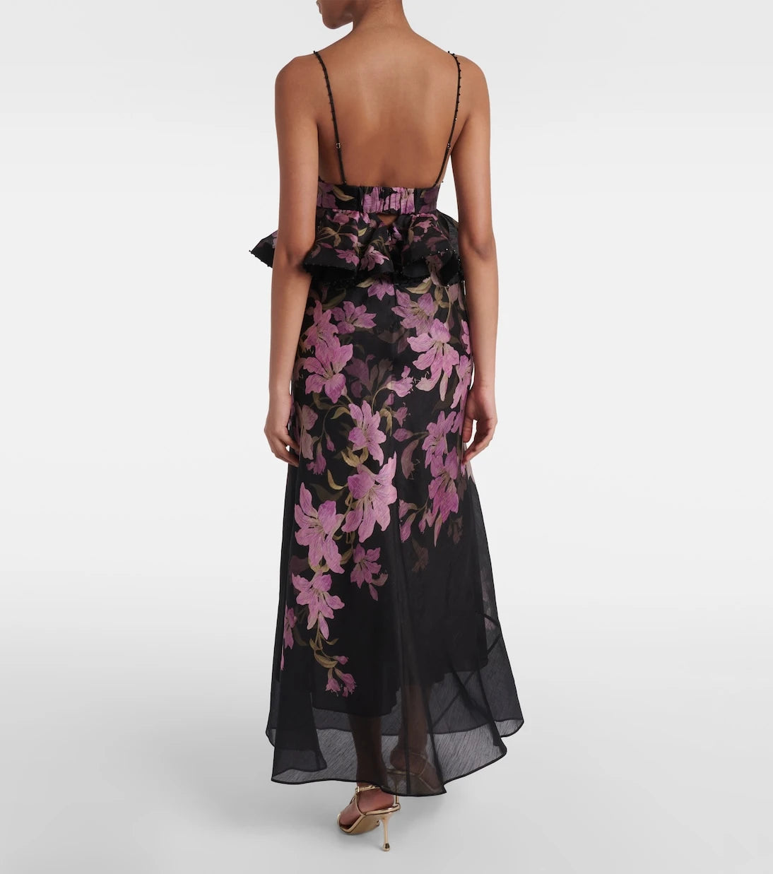 Zimmermann - Dawning floral linen and silk gown