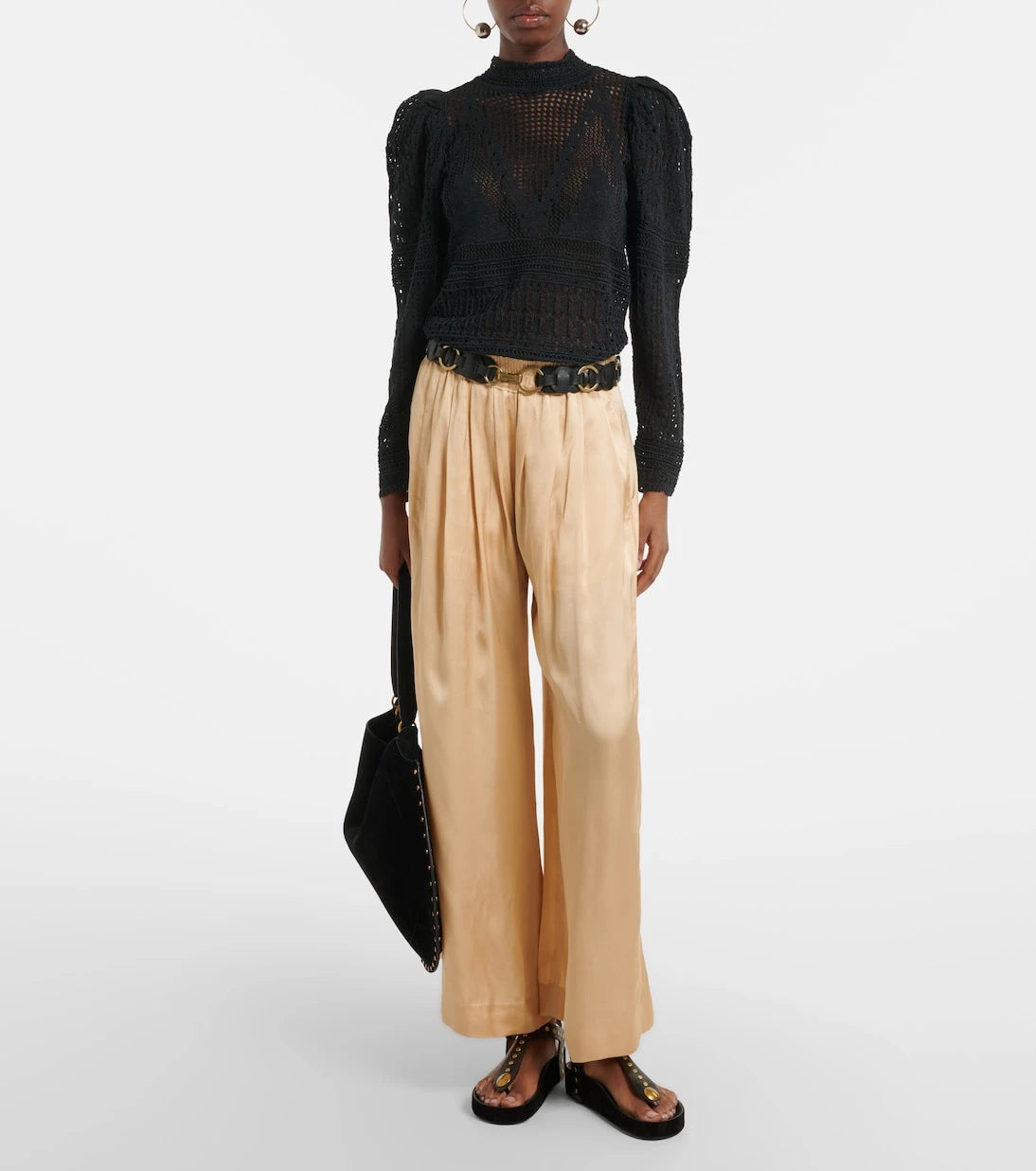 Isabel Marant - Nolia satin wide-leg pants
