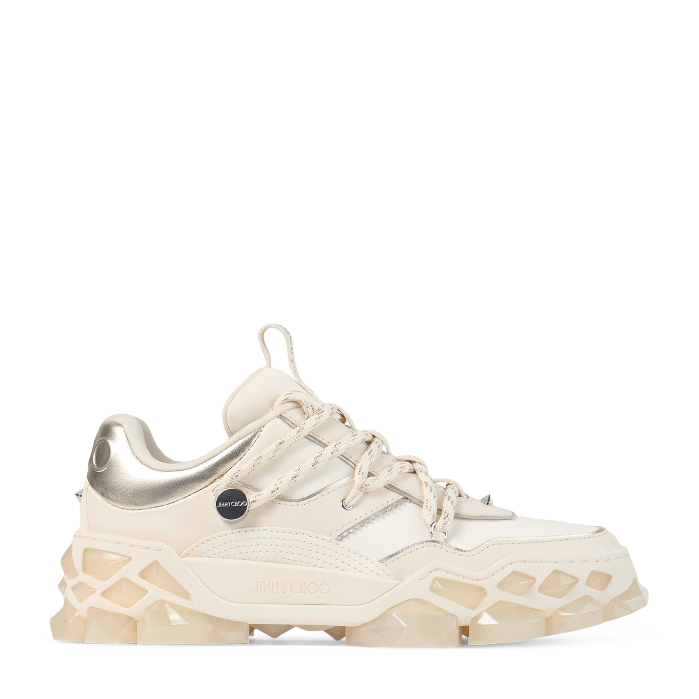 Jimmy Choo White Diamond X Leather Sneakers