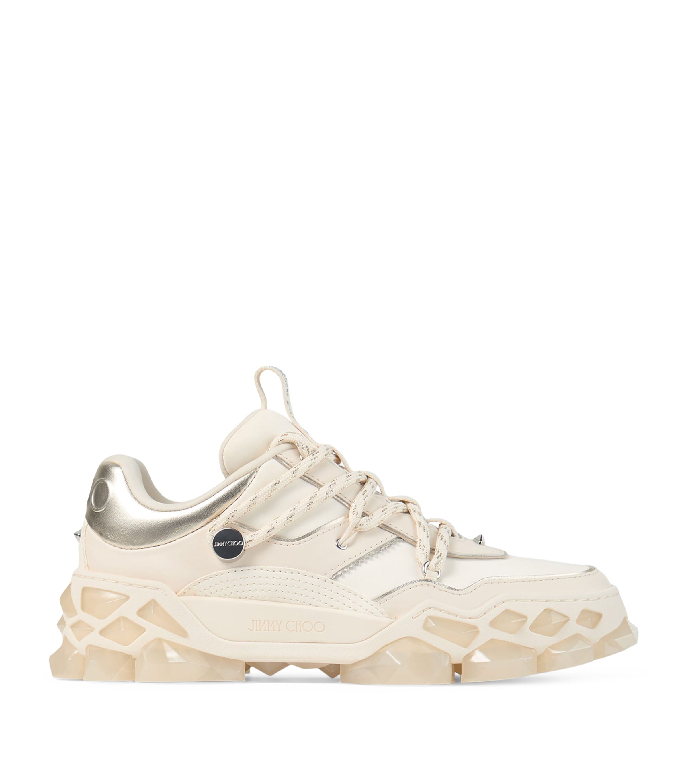 Jimmy Choo White Diamond X Leather Sneakers
