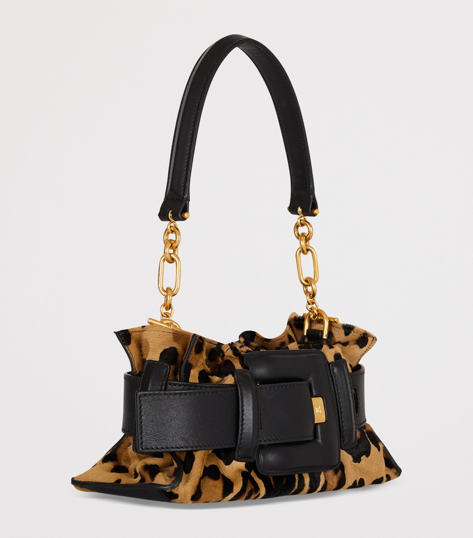 Brown Mini Leopard Anthem Shoulder Bag