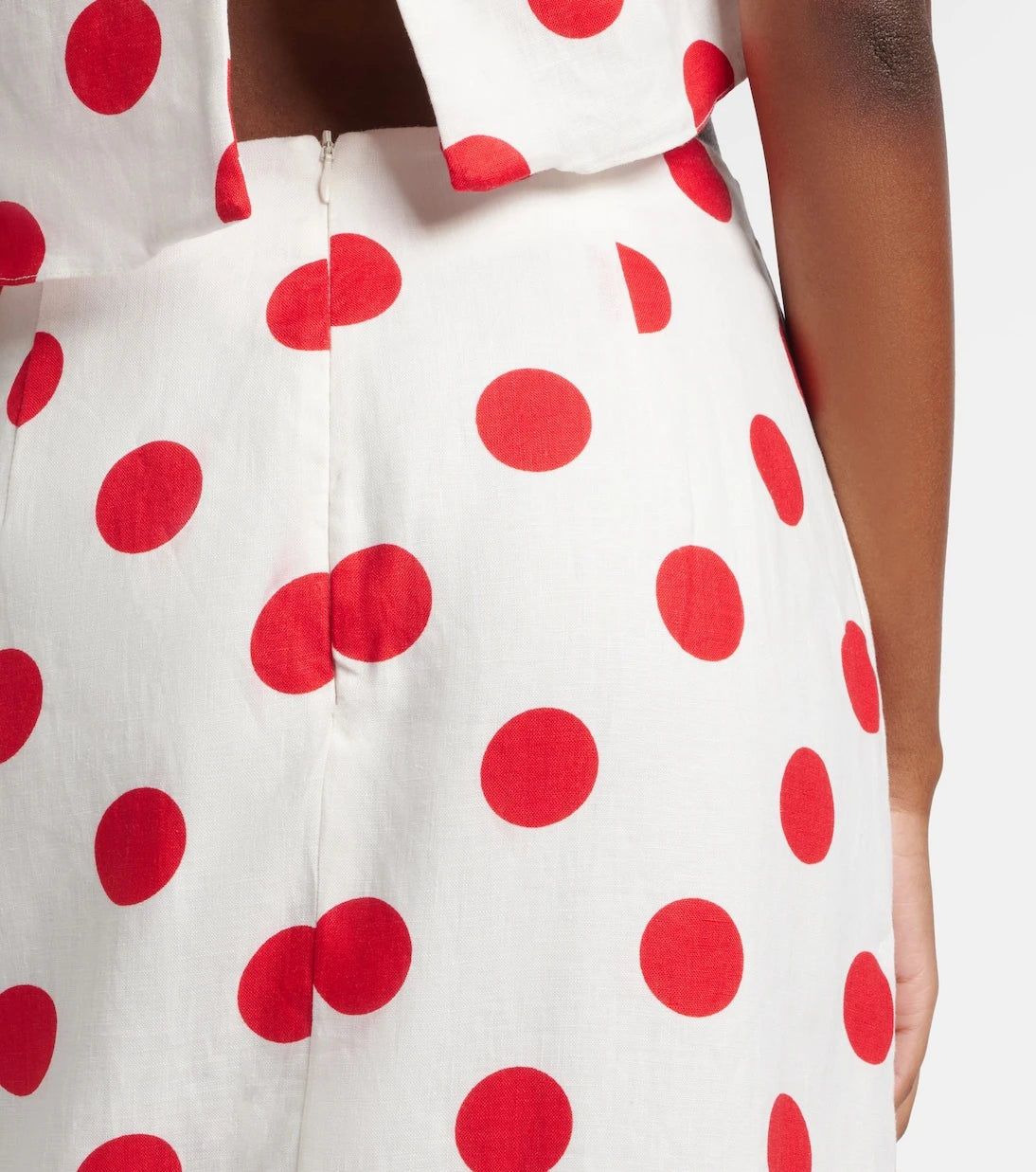 Cala de la Cruz - Bruna polka-dot linen maxi skirt