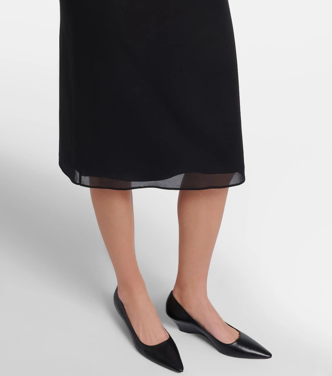 The Row - Ivera silk-blend chiffon slip skirt