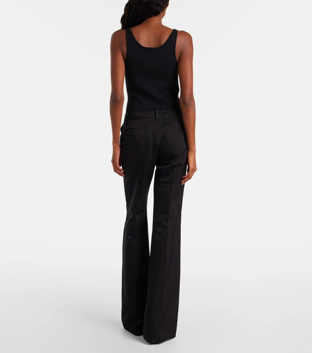 Magda Butrym - Cotton and silk flared pants