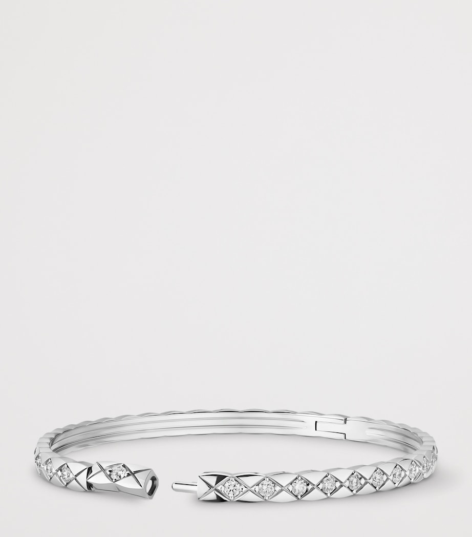 CHANEL White Gold and Diamond Coco Crush Bangle