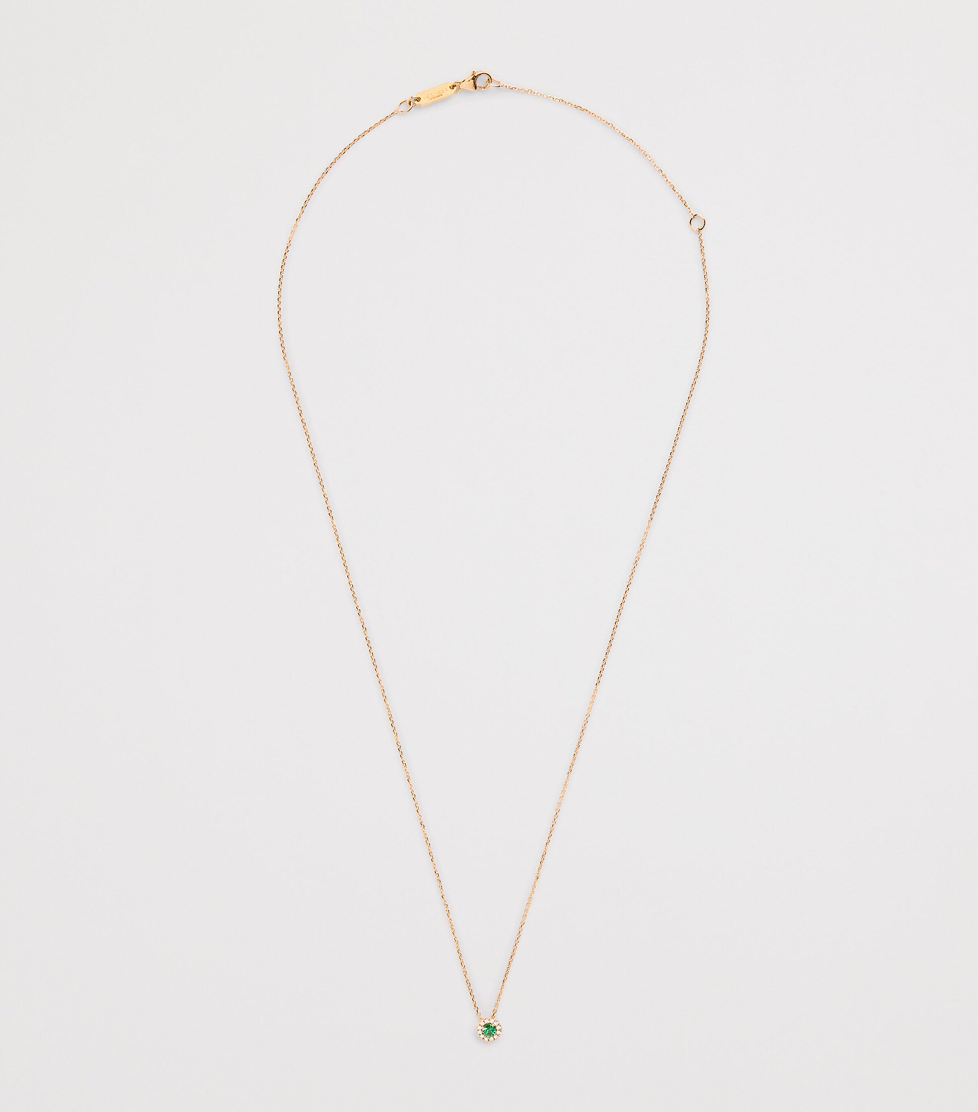 Yellow Gold, Diamond and Emerald Bold Necklace