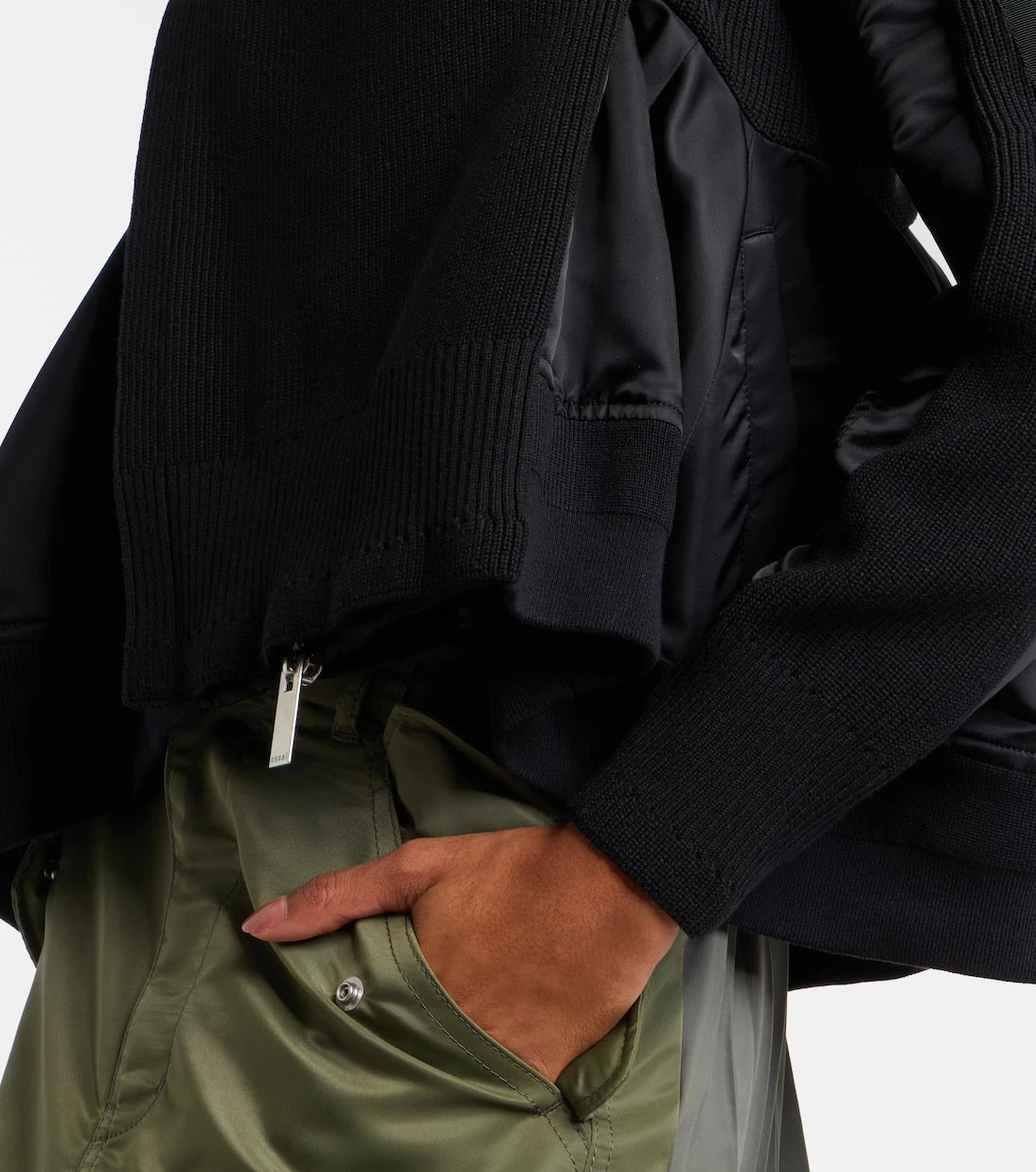 Sacai - Paneled blouson jacket