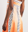 Loretta Caponi Orange Silk Lace-Detail Nightdress
