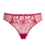Red Embroidered Fleurs Tanga